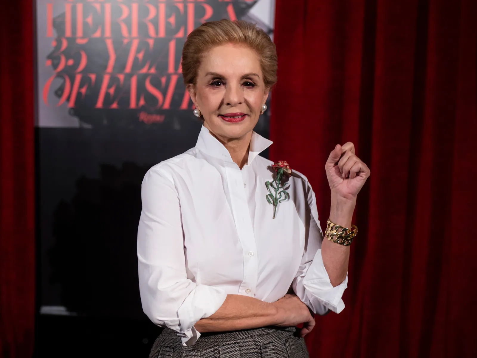 La diseñadora Carolina Herrera recibió este jueves en Estados Unidos el premio de la Fundación Herencia Hispana,