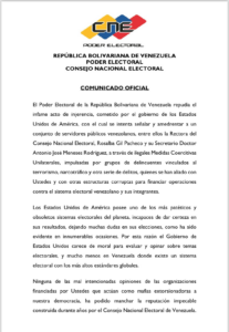  Comunicado de Consejo Nacional Electoral