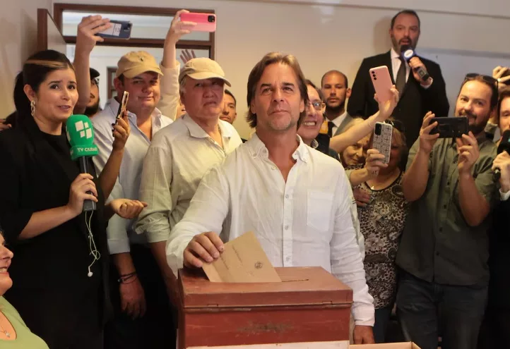 Luis Lacalle Pou, presidente de Uruguay al momento de votar