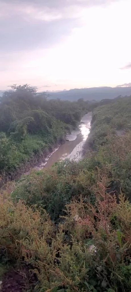 Quebrada en el sector El Mayal tras la lluvia