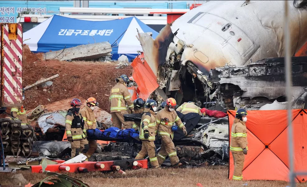 Sobrevivientes del accidente aéreo en Corea del Sur fueron trasladados al Hospital Asan de Seúl.