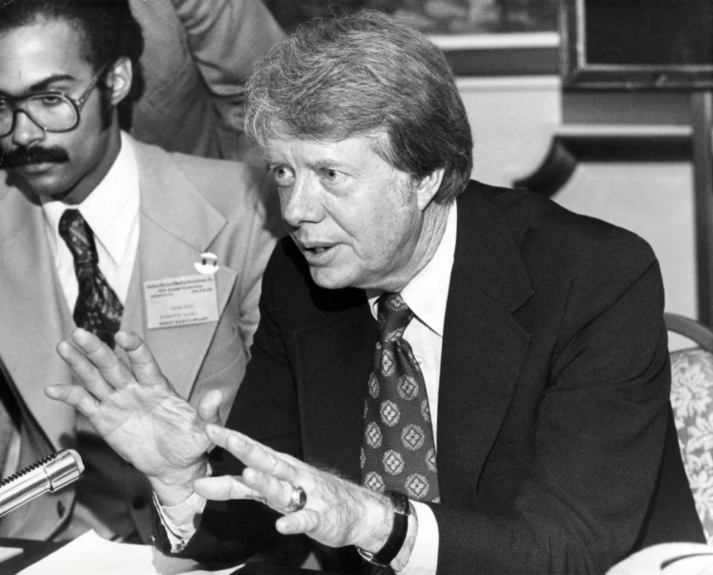 Jimmy Carter fue el trigésimo noveno presidente de los Estados Unidos (1977-1981); antes había ejercido como gobernador del estado de Georgia