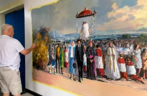 Armando Villalón festeja el día del arte con pincel