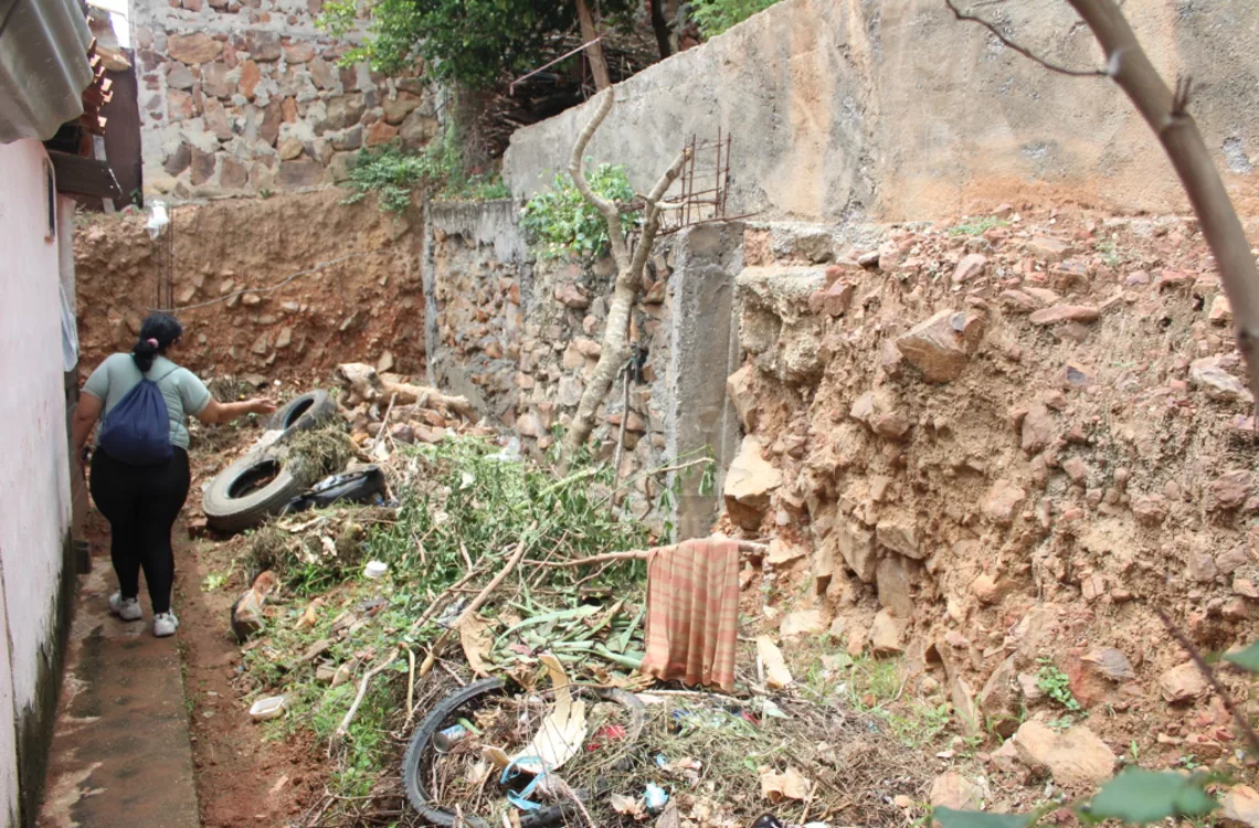 En El Roble urgen arreglar gaviones por riesgo de derrumbe
