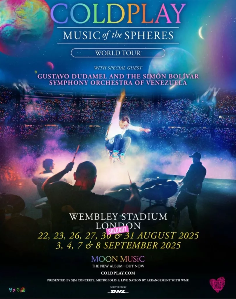 El aclamado director de orquesta venezolano Gustavo Dudamel ha confirmado su participación en los próximos conciertos de Coldplay en el Estadio de Wembley en Londres. Dudamel dirigirá a la Orquesta Sinfónica Simón Bolívar como teloneros de la banda británica en varias fechas de agosto y septiembre, marcando un emocionante reencuentro entre estas potencias musicales.