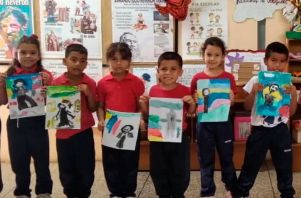 Jóvenes participan en concurso de Estampa Artística Infantil sobre José Gregorio Hernández