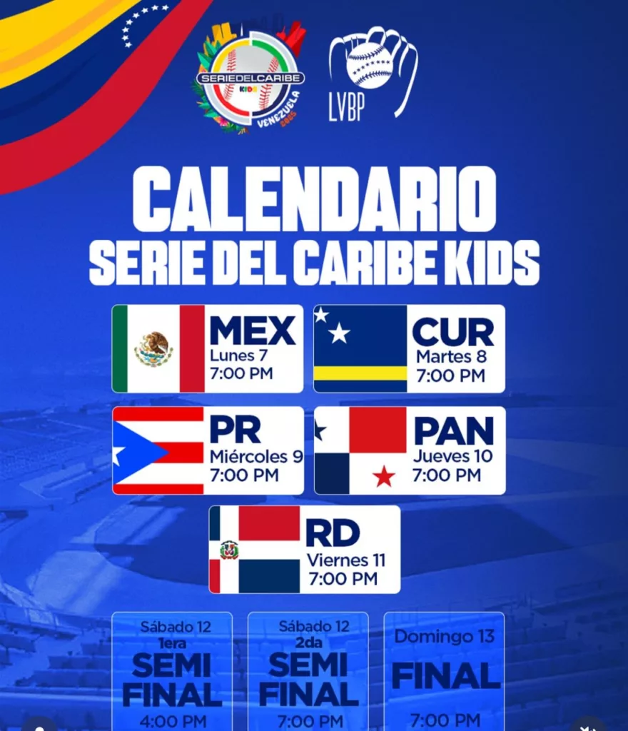 La II Serie del Caribe Kids dio inicio este domingo 6 de julio en el estadio “Jorge Luis García Carneiro” de La Guaira con una ceremonia inaugural a las 6:00 de la tarde, tal como anunció la Confederación de Béisbol Profesional del. El ambiente marcó el comienzo de este prestigioso torneo regional que reúne a las futuras estrellas del béisbol de 12 y 13 años.