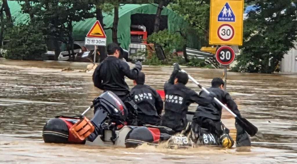 fuertes lluvias en Corea