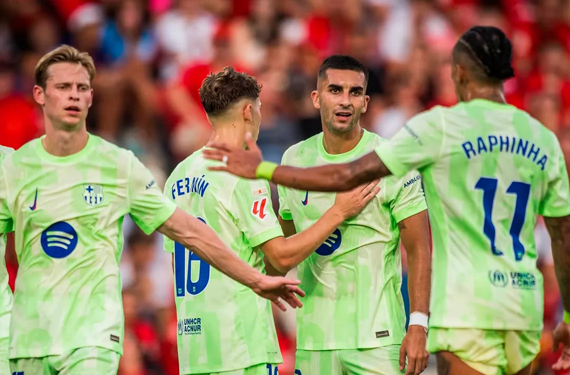 Barcelona arrasa en el primer encuentro de LaLiga con triunfo de 3-0 ante Mallorca