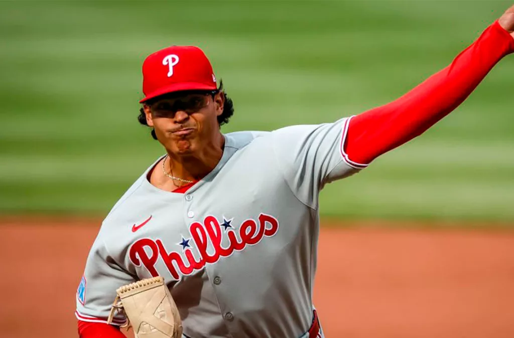 Luzardo dominó a Atlanta. Aunque no se llevó la victoria, el lanzador criollo cubrió 6.2 entradas en blanco.