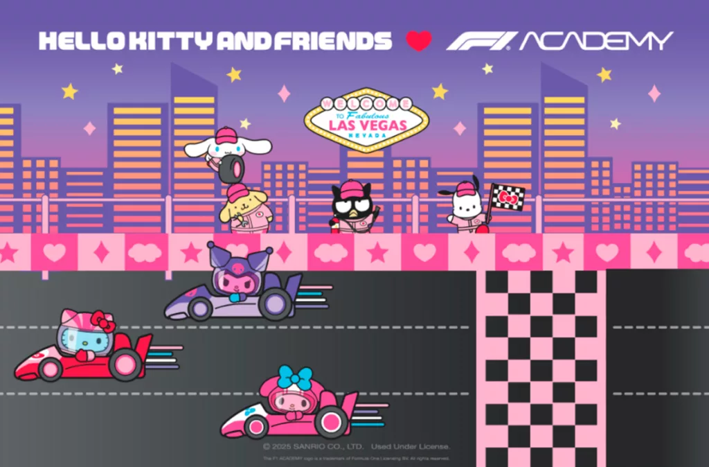 La F1 Academy se une a Hello Kitty para cerrar la temporada 2025 en Las Vegas