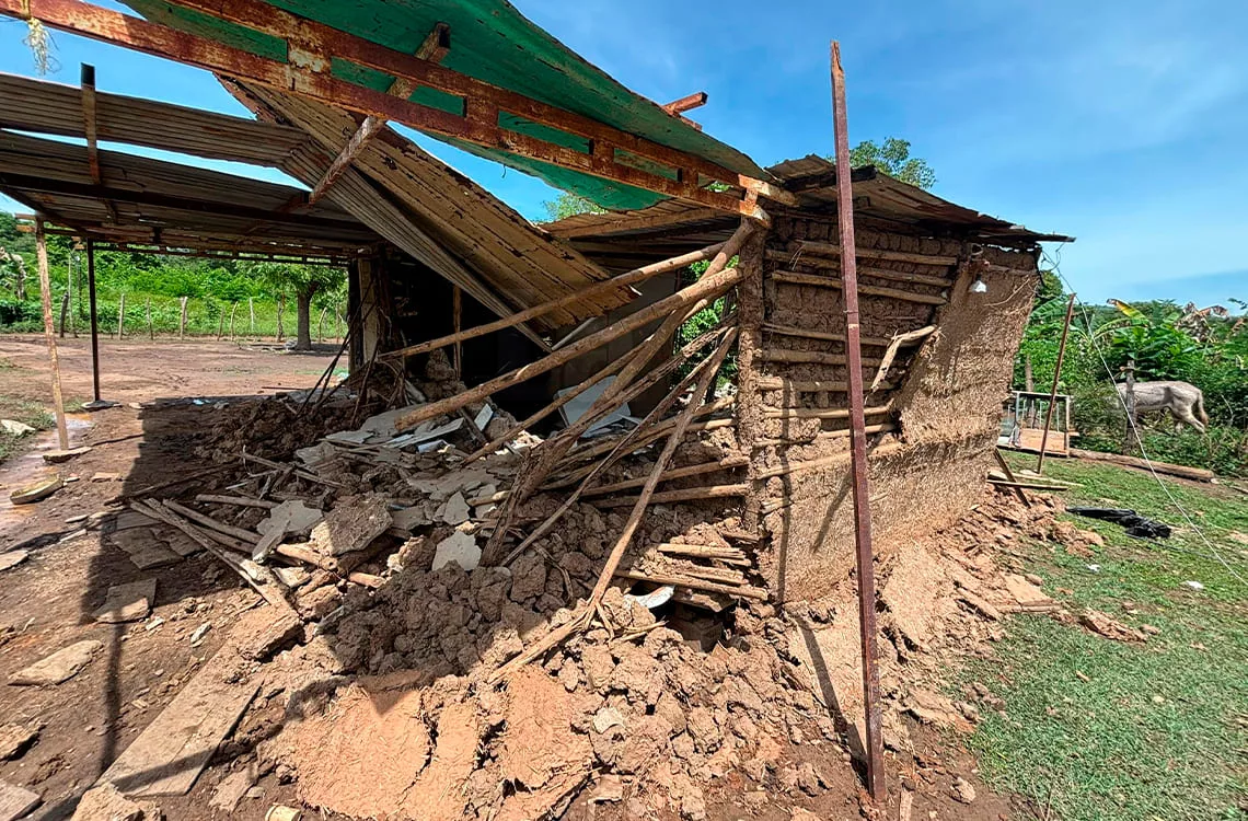 57 casas afectadas por la actividad sísmica en el caserío Matejei, en el municipio Torres