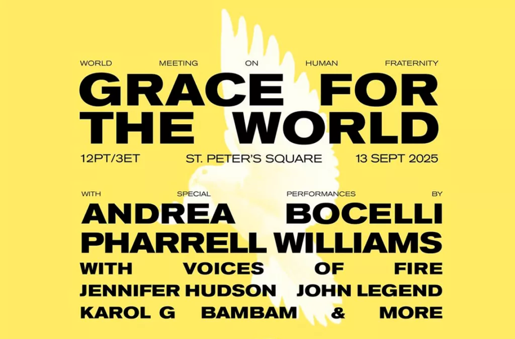 "Grace for the World": Karol G, Pharrell y Bocelli en el Vaticano