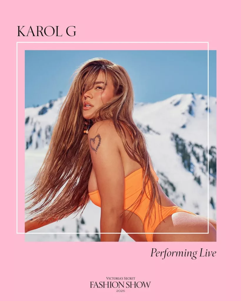 Karol G, la primera latina en presentarse en el Victoria's Secret Fashion Show