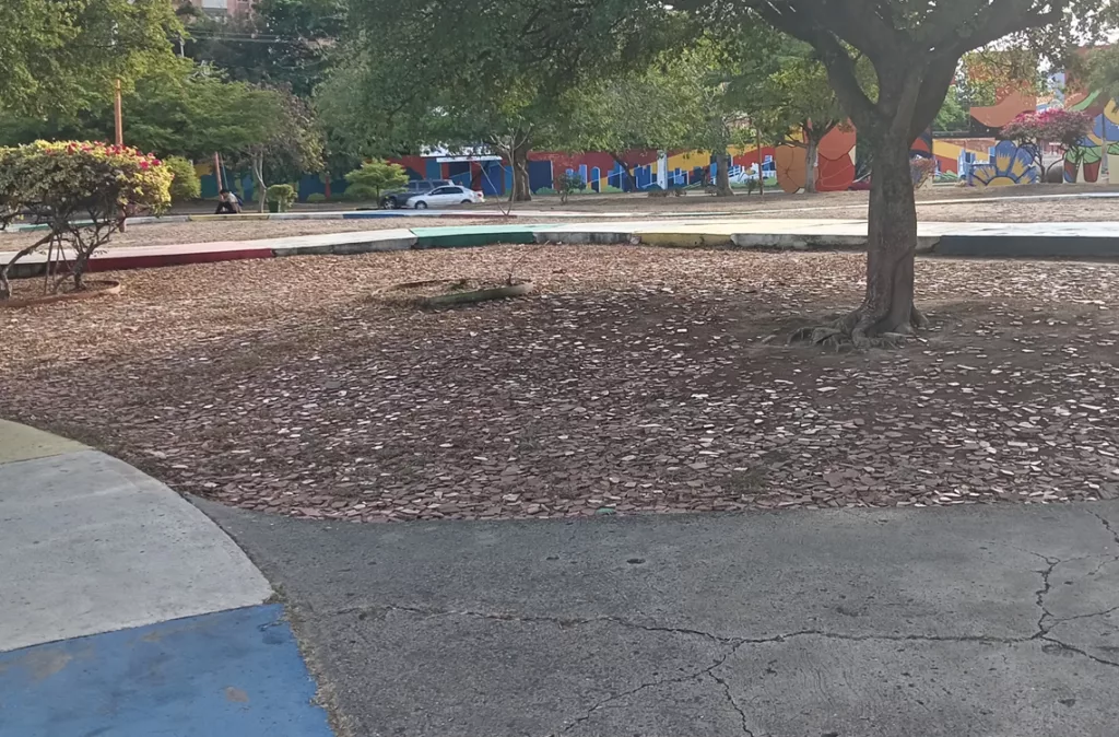 Usuarios solicitan el reacondicionamiento de áreas verdes y juegos en el parque del Obelisco