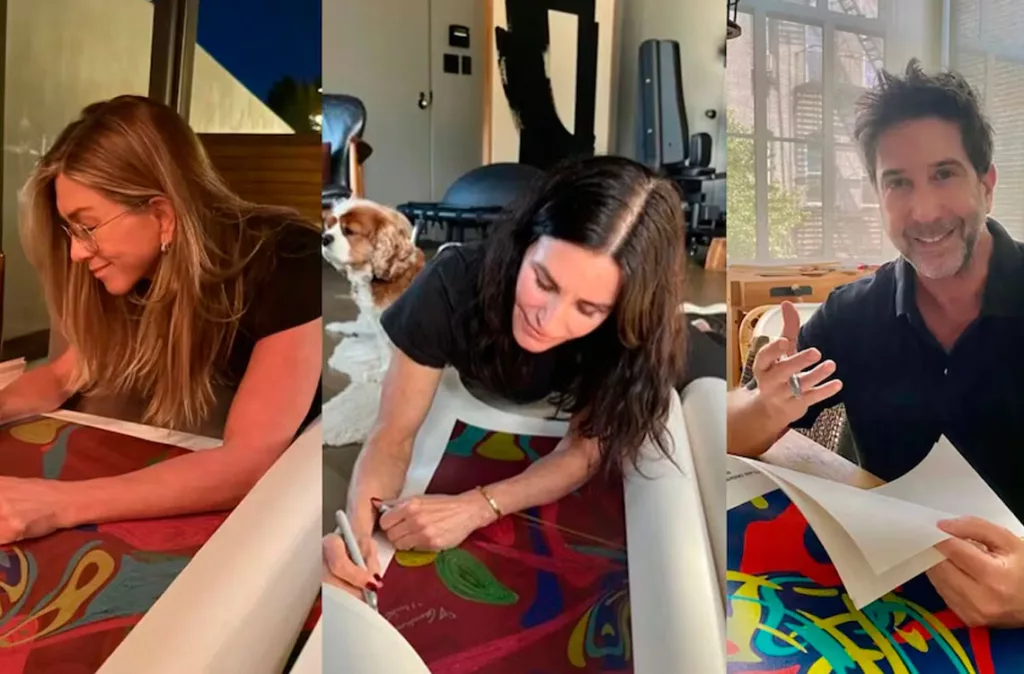 Elenco de Friends rinde homenaje a Matthew Perry con colección de arte benéfico para su fundación
