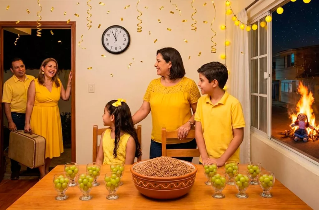 Uvas, maletas y lentejas: Las tradiciones con las que Venezuela recibe el Año Nuevo
