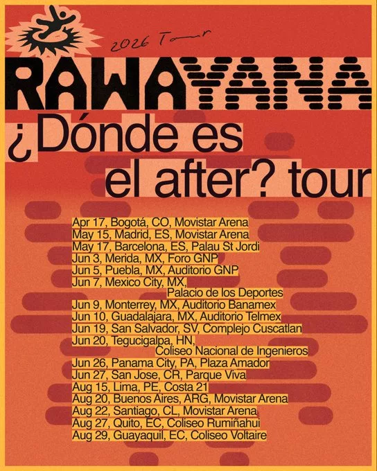 Rawayana tiene lugar y fecha para "el after": La banda venezolana anuncia tour para su nuevo álbum