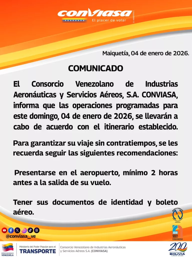 Aerolíneas nacionales restablecen operaciones y ajustan itinerarios este domingo