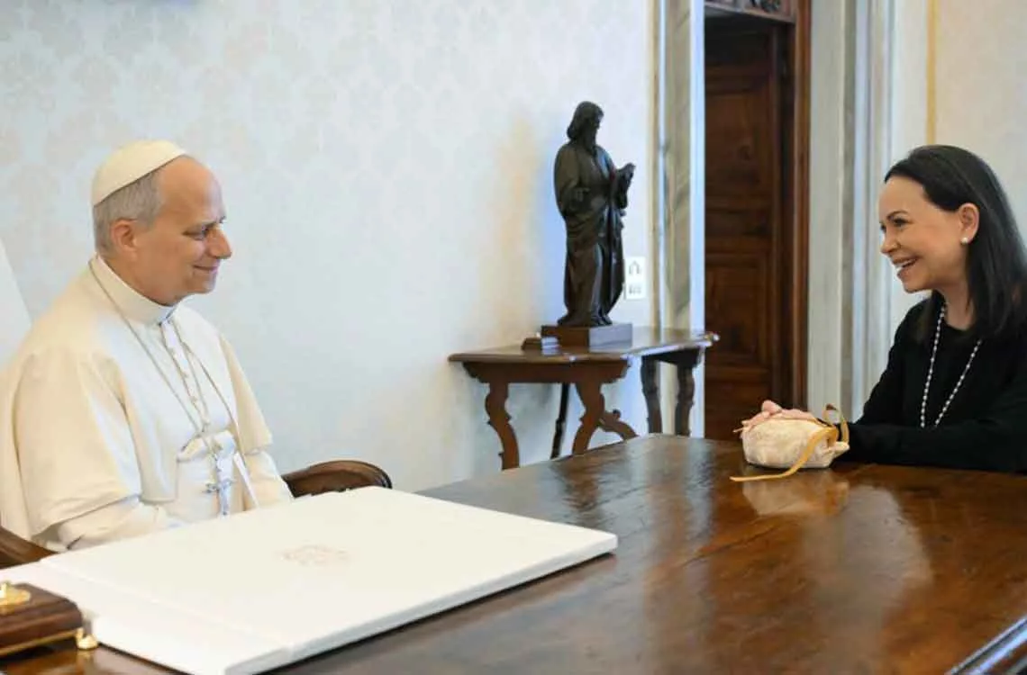 Papa León XIV y María Corina Machado