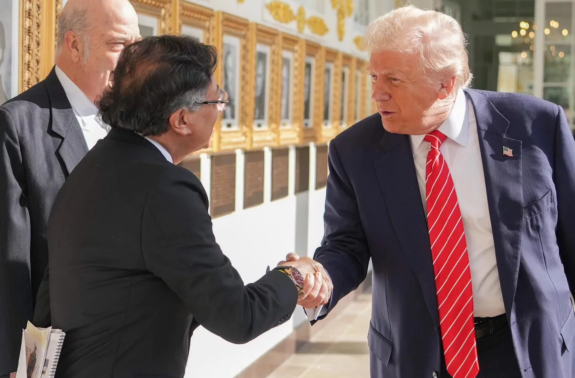 Primer encuentro oficial entre Donald Trump y Gustavo Petro en Washington