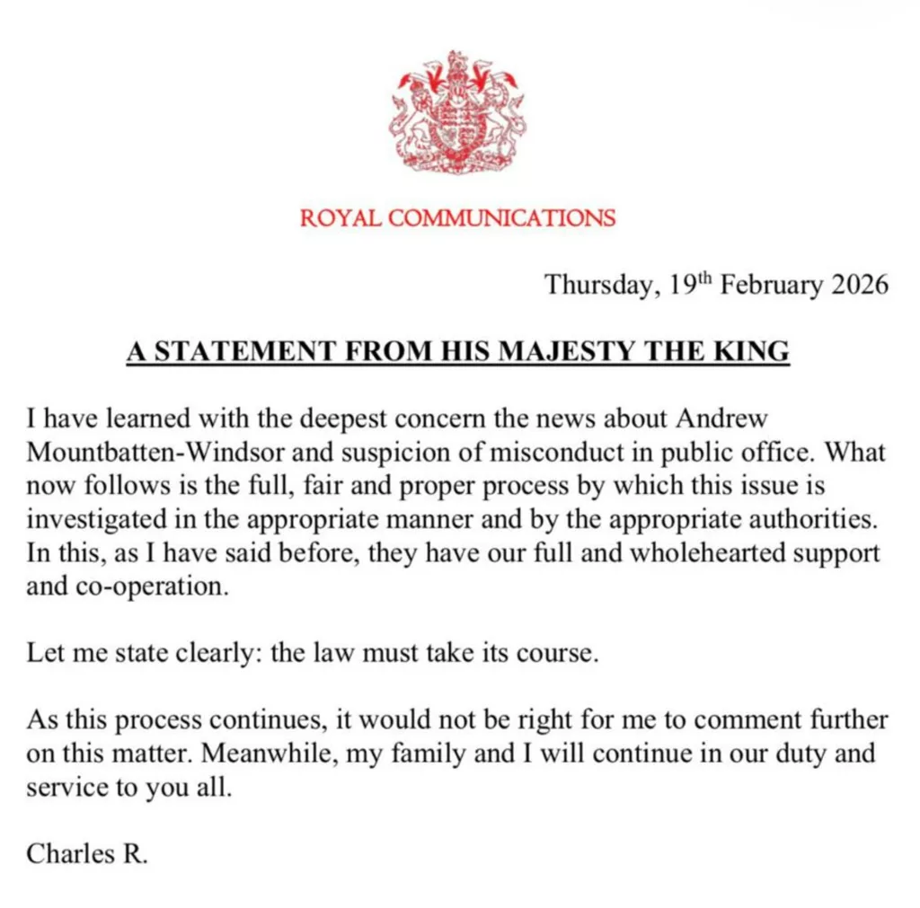 Expríncipe británico Andrés fue detenido por presunta conducta inapropiada en cargo público