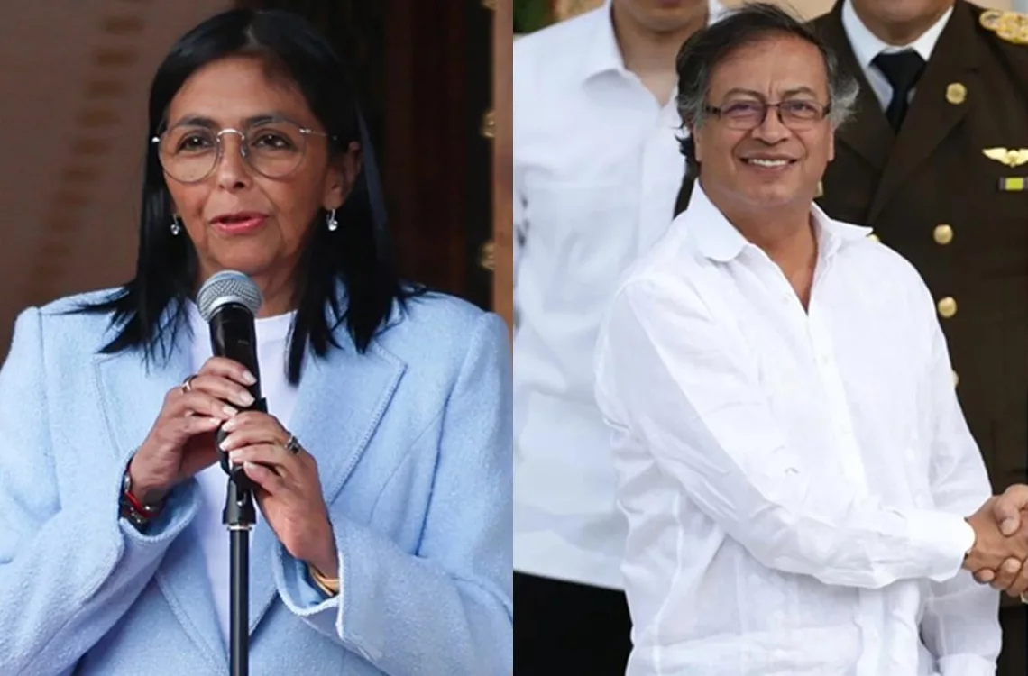 Delcy Rodríguez y Gustavo Petro se reunirán en Colombia el 13 de marzo