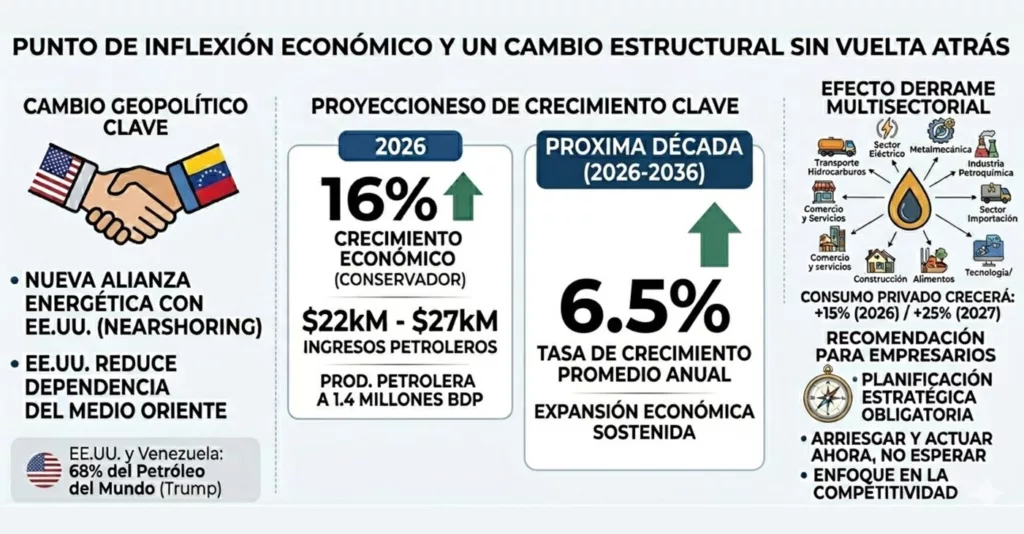 Economía de Venezuela va a crecer 16% en 2026