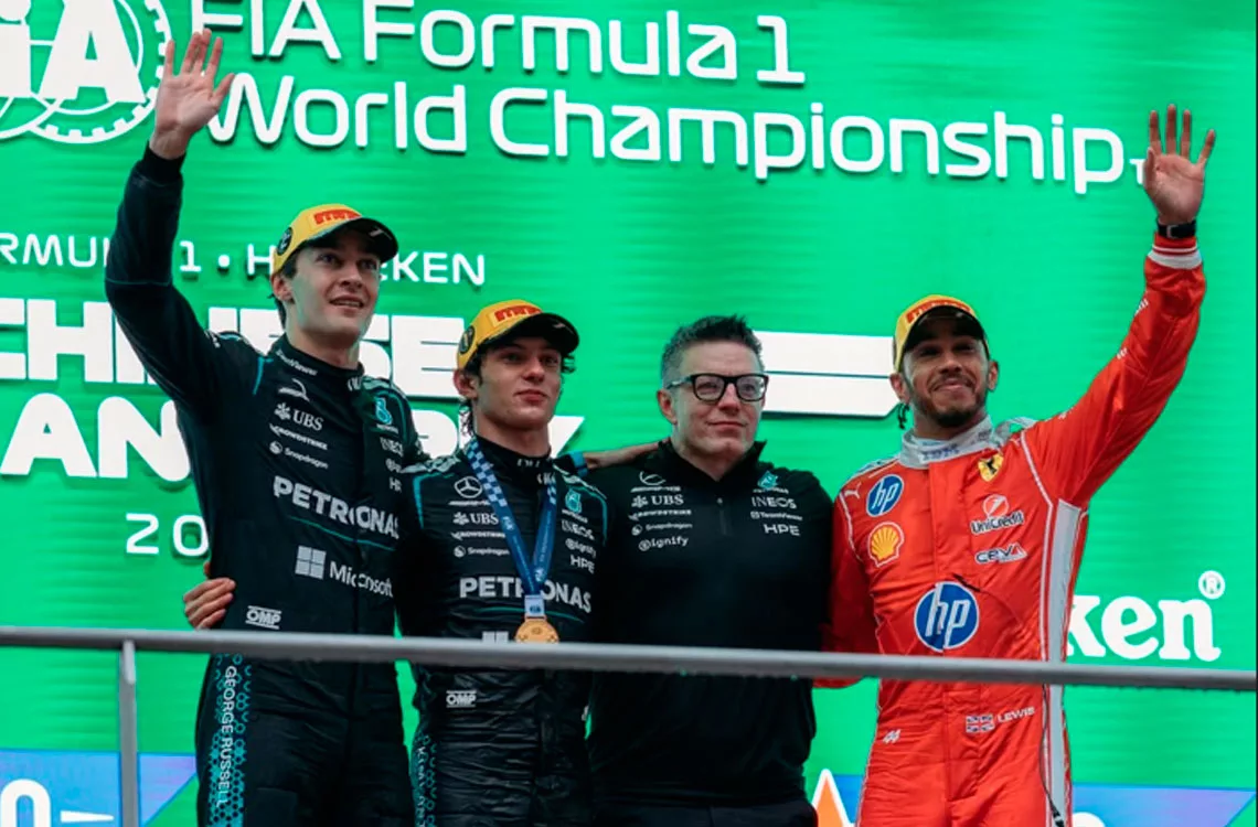 GP de China: Kimi Antonelli logra su primera victoria en la F1 y Hamilton debuta en el podio con Ferrari GP de China: Kimi Antonelli logra su primera victoria en la F1 y Hamilton debuta en el podio con Ferrari