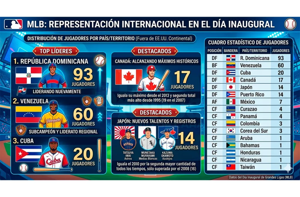República Dominicana lidera a los jugadores extranjeros en las Grandes Ligas