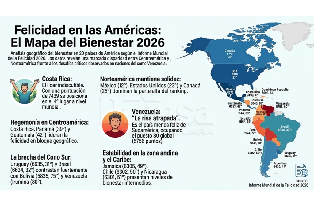 Venezuela cae 61 puestos en el ranking global de felicidad en 14 años