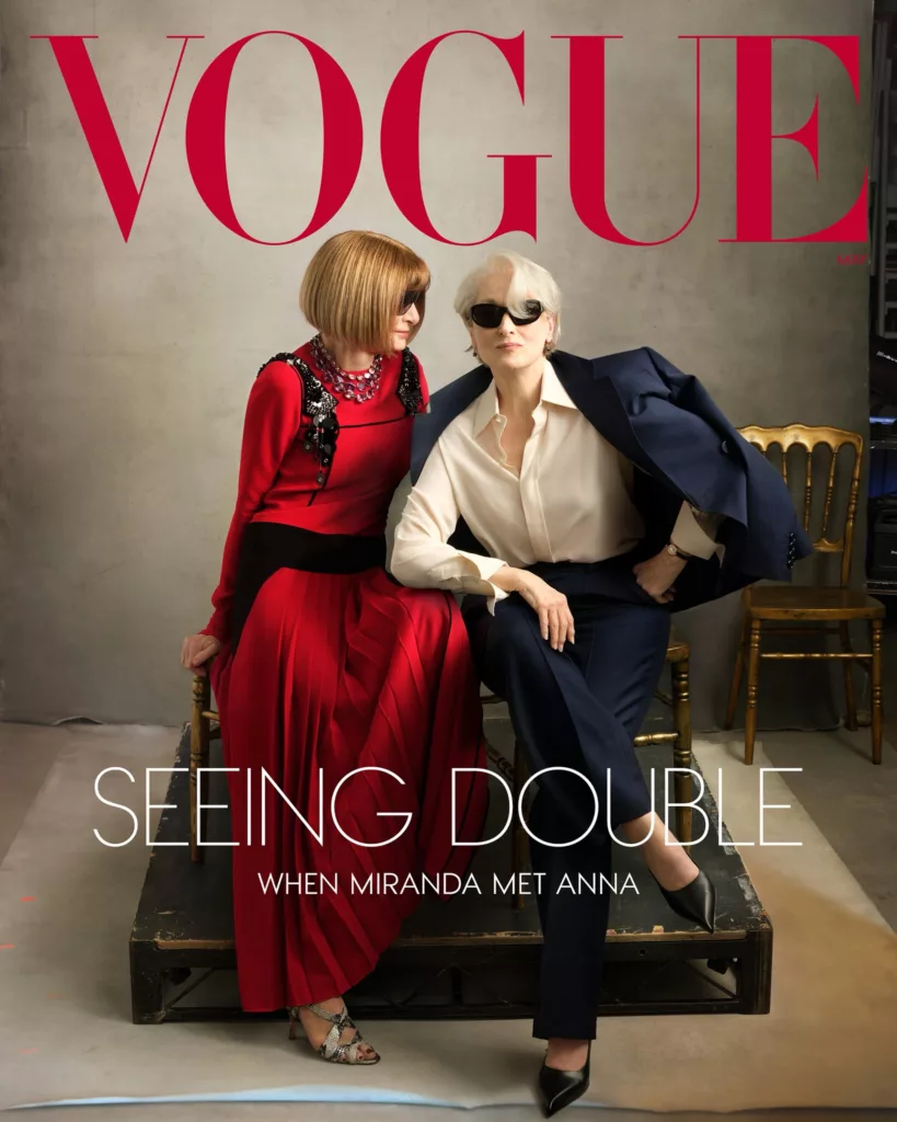 Los rostros de Miranda Priestly: Anna Wintour y Meryl Streep protagonizan una portada histórica para Vogue