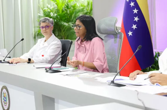 Delcy Rodríguez aseguró que 47 % de la ayuda médica de EE. UU. ya fue distribuida en el país