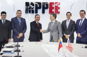 John Barrett se reunió con el ministro de Electricidad para “trabajar en la reconstrucción de la red eléctrica” de Venezuela
