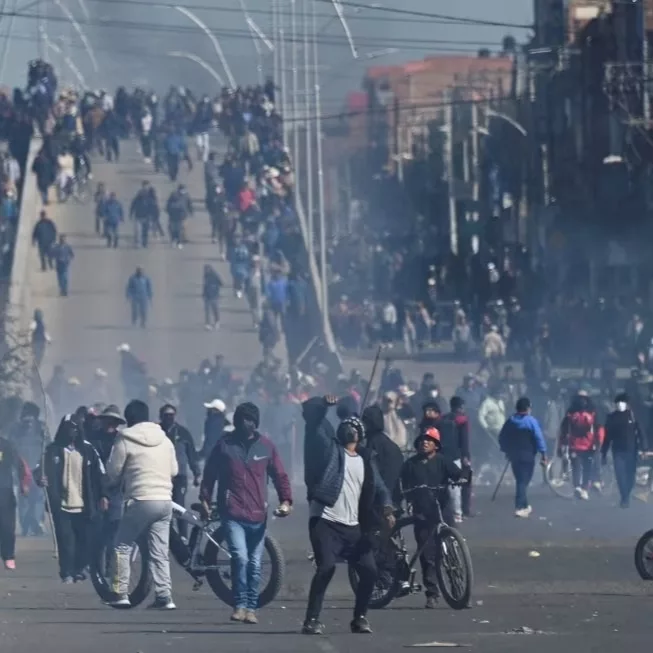 Migrantes venezolanos varados en La Paz