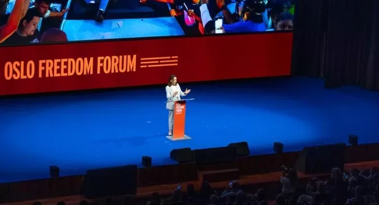 María Corina Machado en Oslo