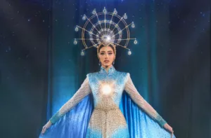 Silvia Maestre rinde homenaje a La Guaira con su traje típico en el Miss Supranational