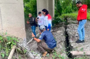 Tras lluvias: Daños en puente "La Galletera" de Yaracuy obligan al cierre del paso