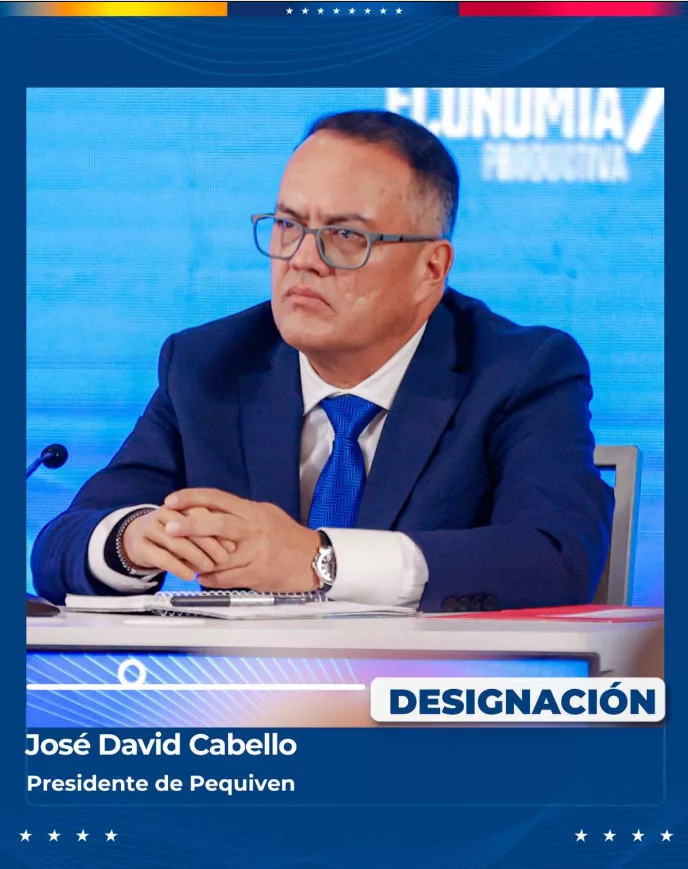 Román Maniglia es designado superintendente del Seniat y José David Cabello pasa a Pequiven