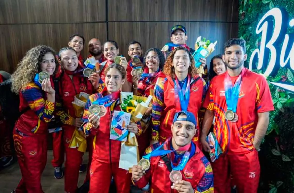 Atletas venezolanos regresaron con el oro de los Juegos Centroamericanos y del Caribe
