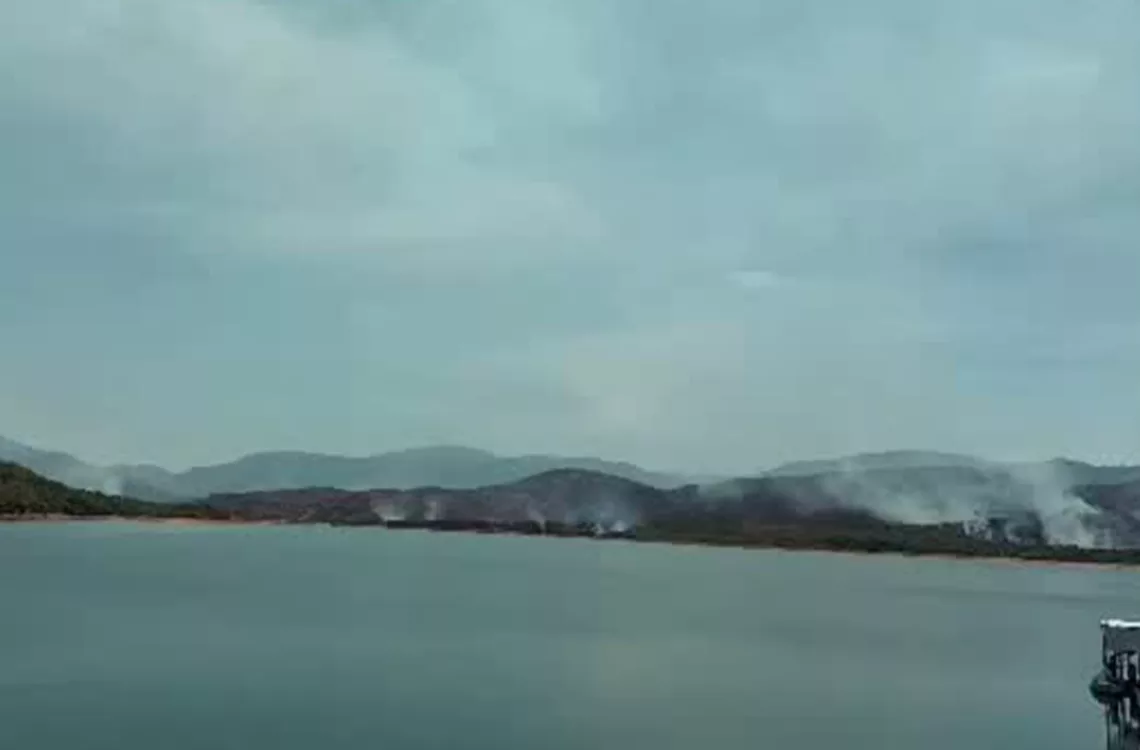 Despliegan comisión mixta para combatir incendio forestal en el Embalse Los Quediches del municipio Torres