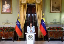 Delcy Rodríguez es presidente encargada de Venezuela desde el 3 de enero