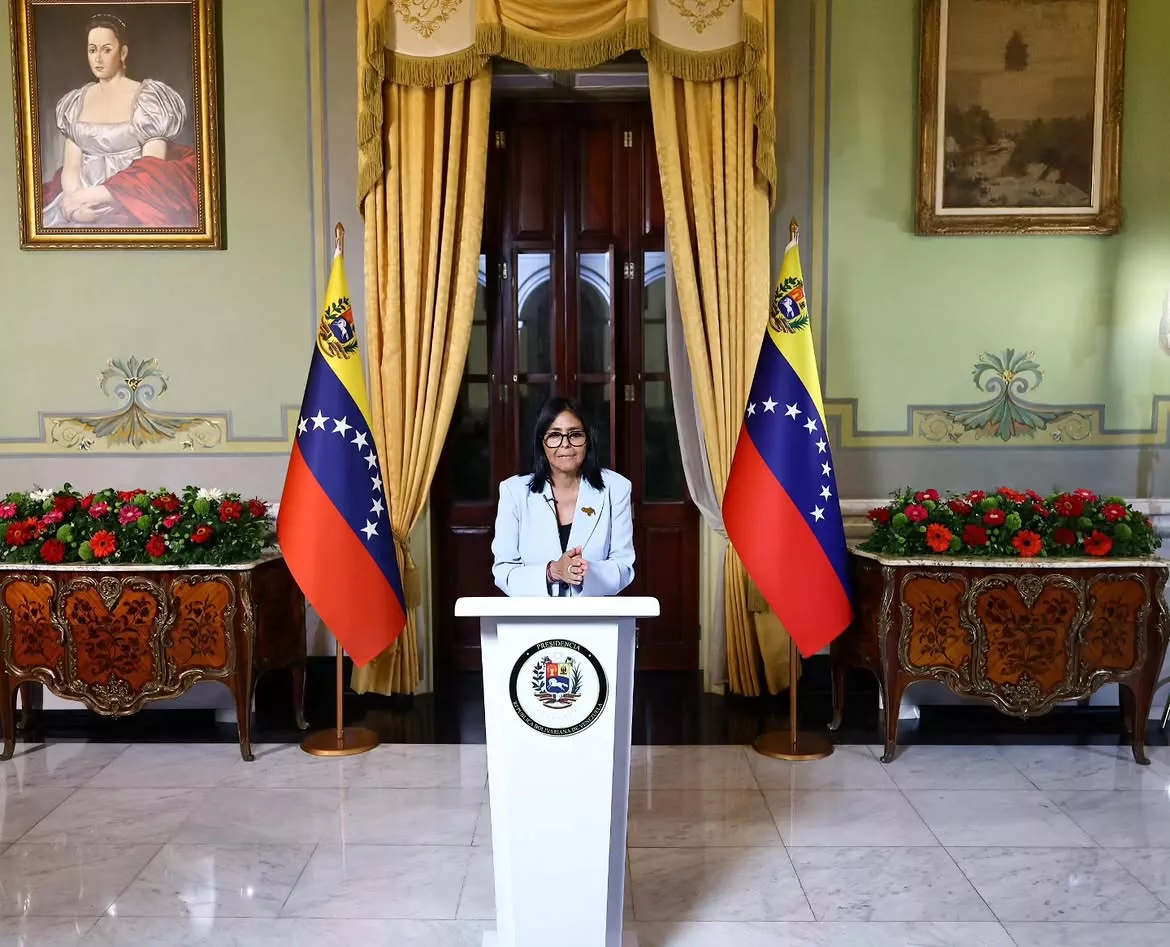 Delcy Rodríguez es presidente encargada de Venezuela desde el 3 de enero