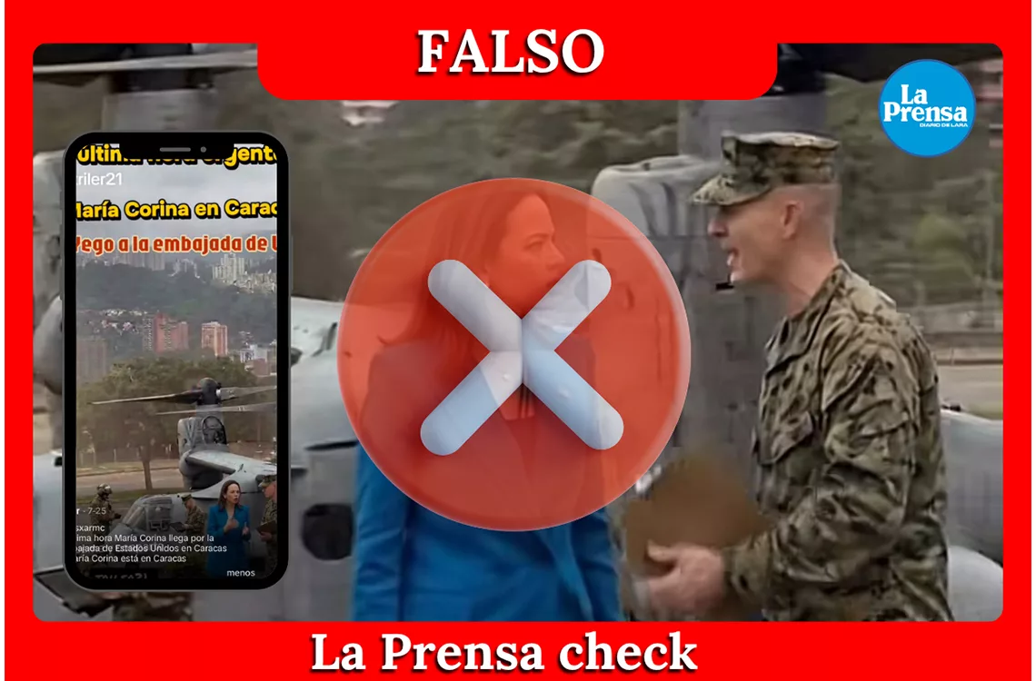 Es falso que María Corina Machado ingresó al territorio venezolano con ayuda de la embajada de los EE. UU.