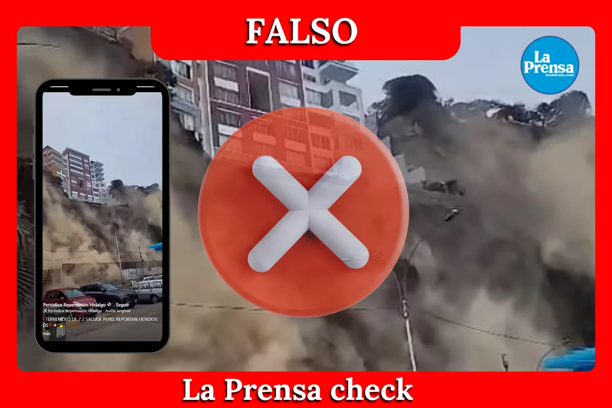 Es falso que este video muestre el colapso de un edificio en Perú