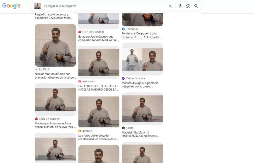 Una búsqueda en Google confirma que las imágenes son reales