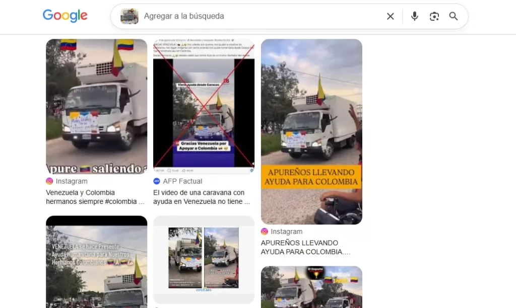 Una búsqueda avanzada confirma que las imágenes del video son de eventos pasados y están siendo descontextualizadas
