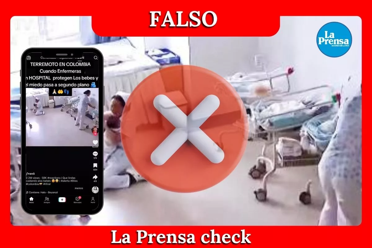 Es falso el video que muestra a enfermeras protegiendo a bebés durante el terremoto de Colombia