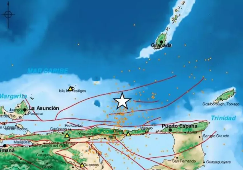 Funvisis reportó tres sismos entre Güiria y la Isla La Tortuga en menos de 30 minutos