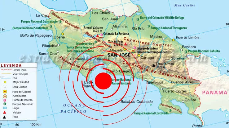 Sismo en Costa Rica